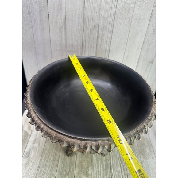 Vtg Resin Decorative Footed Bowl Classic Home Decor 9" Tall 10" Diameter Col C - Picture 5 of 10